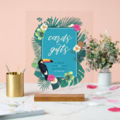 Cartes et cadeaux Watercolor Tropical ID Turquoise (Mariage)