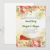 Cartes et invitations Anand Karaj pour mariage sik (Devant / Derrière)