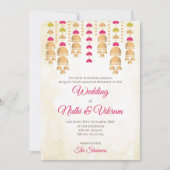 Cartes et invitations de mariage hindou (Devant)