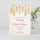Cartes et invitations de mariage hindoues (Debout devant)
