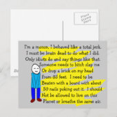 Cartes et Porte - clés amusants "Je suis désolé" (Devant / Derrière)