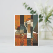 Cartes et verre de bière de Juan Gris (Debout devant)