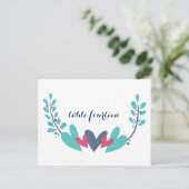 Cartes et vignes Mariage Numéro de table Carte pos (Debout devant)