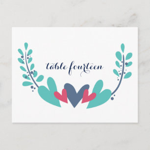 Cartes et vignes Mariage Numéro de table Carte pos