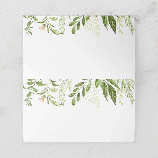 Cartes Étiquettes Mariage Vert, Vert Rustique (Extérieur déplié)