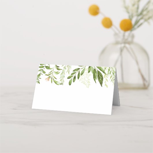 Cartes Étiquettes Mariage Vert, Vert Rustique (Devant)