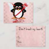 Cartes Evil Penguin Valentine (Devant / Derrière)