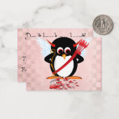 Cartes Evil Penguin Valentine (Devant/Arrière en situation)