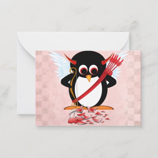 Cartes Evil Penguin Valentine (Devant)