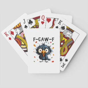 Cartes F-Caw-F Corbeau Jeu de mots Drôle d'oiseau criant