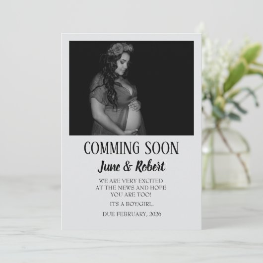 Cartes faire-part de grossesse (Debout devant)