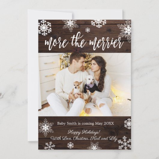 Cartes Faire-part de grossesse de Noël (Devant)