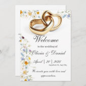 Cartes faire-part de mariage (Devant / Derrière)