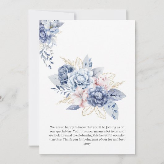 Cartes faire-part de mariage (Dos)