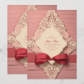 Cartes faire-part de mariage (Devant / Derrière)