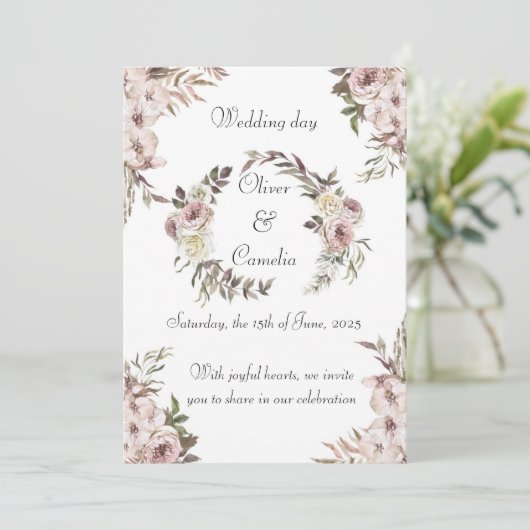 Cartes faire-part de mariage (Debout devant)