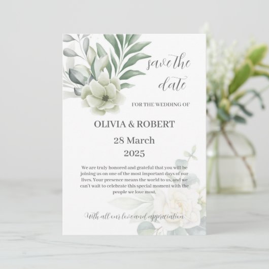 Cartes faire-part de mariage (Debout devant)