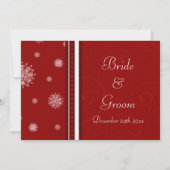 Cartes Faire-part de mariage de Noël (Dos)