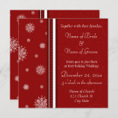 Cartes Faire-part de mariage de Noël (Devant / Derrière)