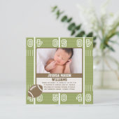 Cartes Faire-part de naissance photo de football (Debout devant)