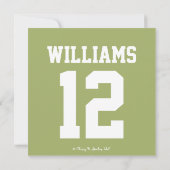 Cartes Faire-part de naissance photo de football (Dos)