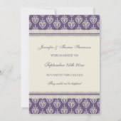 Cartes Faire-part Elopement Plum et Crème (Dos)