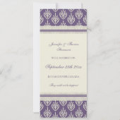 Cartes Faire-part Elopement Plum et Crème (Dos)