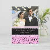 Cartes Faire-part Elopement pour persiennes roses (Debout devant)
