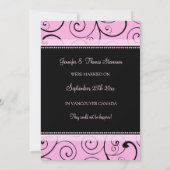 Cartes Faire-part Elopement pour persiennes roses (Dos)