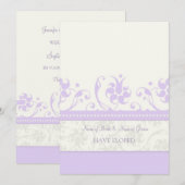 Cartes Faire-part Lavender Floral Elopement (Devant / Derrière)