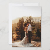 Cartes Faire-part photo Elopement | Juste Elopé (Dos)