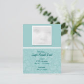 Cartes Faire-part pour bébés Aqua (Debout devant)