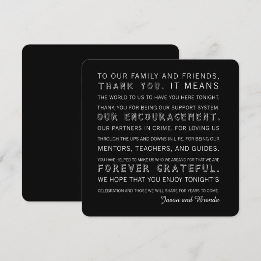 Cartes faites sur commande de Merci de jour du (Devant / Derrière)