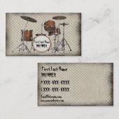Cartes faites sur commande de musicien de batteur (Devant / Derrière)