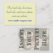 Cartes faites sur commande de page Web de mariage (Devant / Derrière)