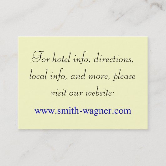 Cartes faites sur commande de page Web de mariage (Devant)