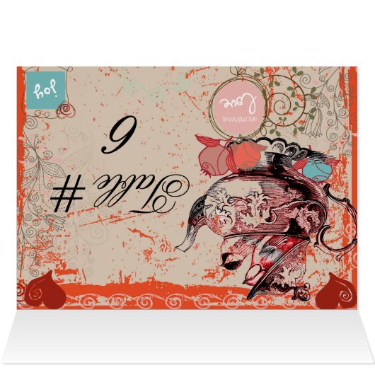 Cartes faites sur commande grunges de nombre de (Intérieur Horizontal (haut))