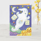 Cartes Fantômes Halloween (Fleur jaune)