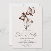 Cartes Festives de Noël Animal d'hiver (Devant)