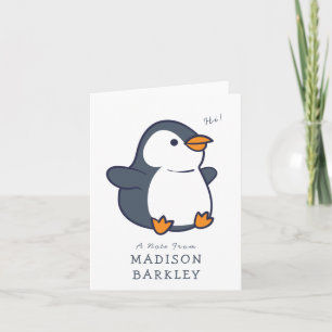 Cartes fixes adorables pour enfants de pingouins