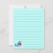 Cartes fixes Kawaii Plat pour enfants requins (Dos)