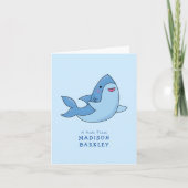 Cartes fixes Kawaii pour enfants requins (Devant)