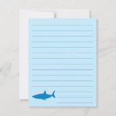 Cartes fixes pour enfants de Blue Sharks (Dos)