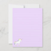 Cartes fixes Unicorn Cute Kids Pastel (Dos)