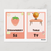 Cartes flash Alphabet, Cartes éducatives ABC Q,R,S (Dos)