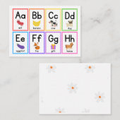 Cartes Flash Alphabet Colorées pour Petits Curieux (Devant / Derrière)