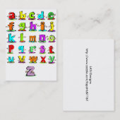 Cartes flash d'alphabet (Devant / Derrière)