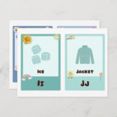 Cartes flash de l'alphabet ,ABC Cartes éducatives  (Devant / Derrière)