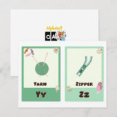 Cartes flash de l'alphabet, Cartes éducatives ABC (Devant / Derrière)