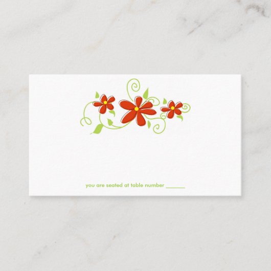 Cartes Fleur Rouge (Devant)